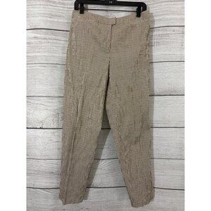 Piazza Sempione Brigirre Brown & White Gingham Pant Size 48/12